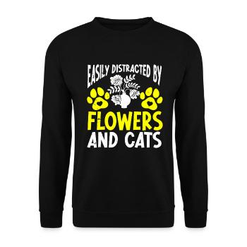 Fleuriste Fleur Florale Fleuristerie - Sweat-shirt Unisexe - noir - Devant - Alina (178cm) & Michal (187cm)