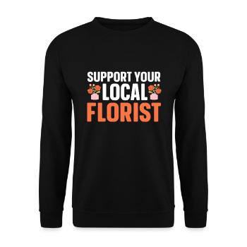 Fleuriste Fleur Florale Fleuristerie - Sweat-shirt Unisexe - noir - Devant - Alina (178cm) & Michal (187cm)
