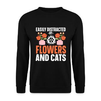 Fleuriste Fleur Florale Fleuristerie - Sweat-shirt Unisexe - noir - Devant - Alina (178cm) & Michal (187cm)