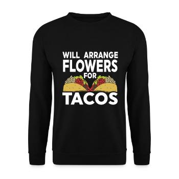Fleuriste Fleur Florale Fleuristerie - Sweat-shirt Unisexe - noir - Devant - Alina (178cm) & Michal (187cm)
