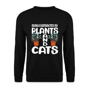 Plants Gardening Gardener - Unisex Sweatshirt - black - Front - Alina (178cm) & Michal (187cm)