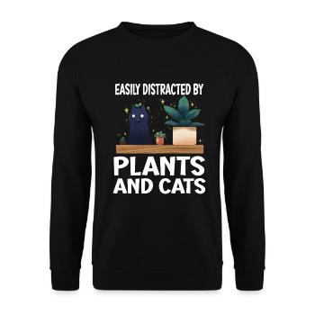 Plants Gardening Gardener - Unisex Sweatshirt - black - Front - Alina (178cm) & Michal (187cm)
