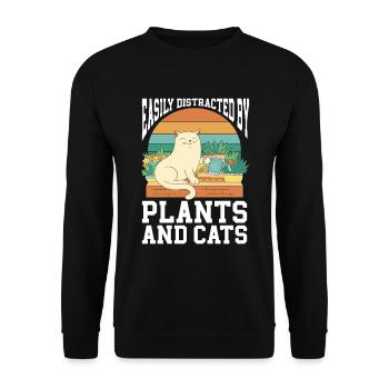 Plants Gardening Gardener - Unisex Sweatshirt - black - Front - Alina (178cm) & Michal (187cm)