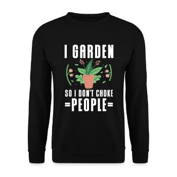 Plants Gardening Gardener - Unisex Sweatshirt - black - Front - Alina (178cm) & Michal (187cm)