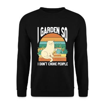 Plants Gardening Gardener - Unisex Sweatshirt - black - Front - Alina (178cm) & Michal (187cm)