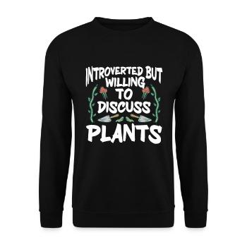 Plants Gardening Gardener - Unisex Sweatshirt - black - Front - Alina (178cm) & Michal (187cm)