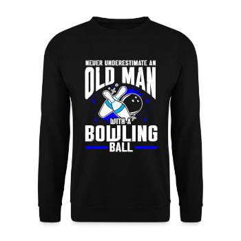 Bowling Ball Bowler - Unisex Pullover - Schwarz - Vorne - Alina (178cm) & Michal (187cm)