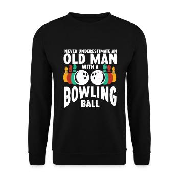 Bowling Ball Bowler - Unisex Pullover - Schwarz - Vorne - Alina (178cm) & Michal (187cm)