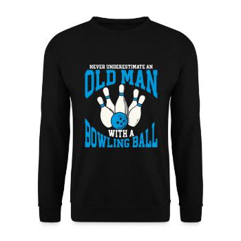 Bowling Ball Bowler - Unisex Pullover - Schwarz - Vorne - Alina (178cm) & Michal (187cm)