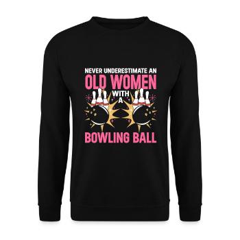 Bowling Ball Bowler - Unisex Pullover - Schwarz - Vorne - Alina (178cm) & Michal (187cm)