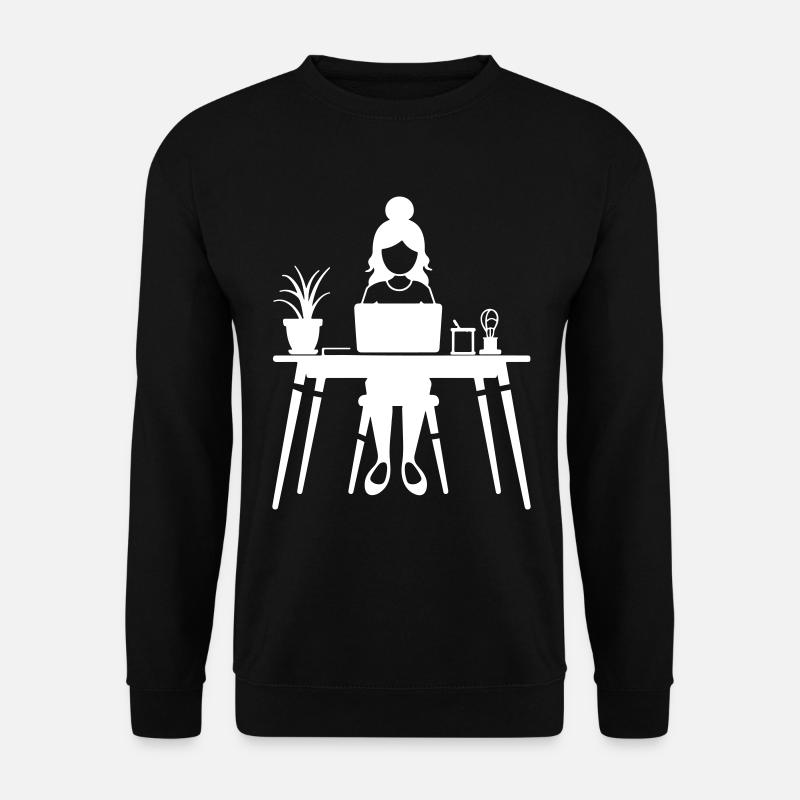 Lernen Frau Computer Job - Unisex Pullover - Schwarz