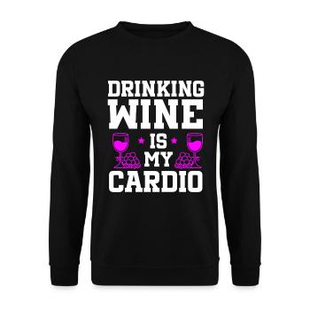 Wine Tasting Funny Wine Lover - Unisex Pullover - Schwarz - Vorne - Alina (178cm) & Michal (187cm)