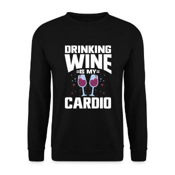 Wine Tasting Funny Wine Lover - Unisex Pullover - Schwarz - Vorne - Alina (178cm) & Michal (187cm)