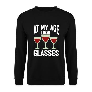 Wine Tasting Funny Wine Lover - Unisex Pullover - Schwarz - Vorne - Alina (178cm) & Michal (187cm)