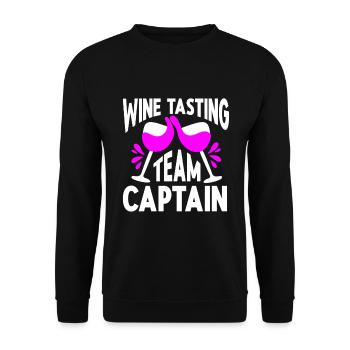 Wine Tasting Funny Wine Lover - Unisex Pullover - Schwarz - Vorne - Alina (178cm) & Michal (187cm)