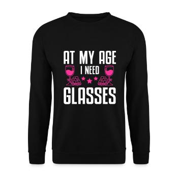 Wine Tasting Funny Wine Lover - Unisex Pullover - Schwarz - Vorne - Alina (178cm) & Michal (187cm)