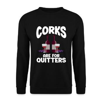 Wine Tasting Funny Wine Lover - Unisex Pullover - Schwarz - Vorne - Alina (178cm) & Michal (187cm)