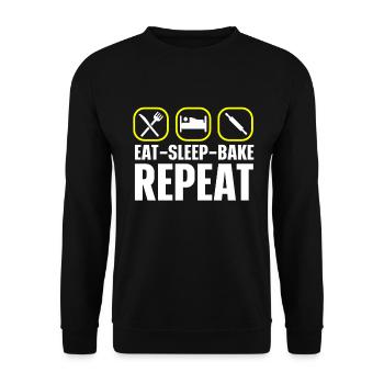 Baking Bakery Baker - Unisex Pullover - Schwarz - Vorne - Alina (178cm) & Michal (187cm)