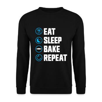 Baking Bakery Baker - Unisex Pullover - Schwarz - Vorne - Alina (178cm) & Michal (187cm)