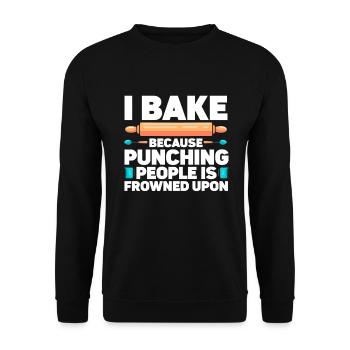 Boulangerie Boulangerie Boulanger - Sweat-shirt Unisexe - noir - Devant - Alina (178cm) & Michal (187cm)