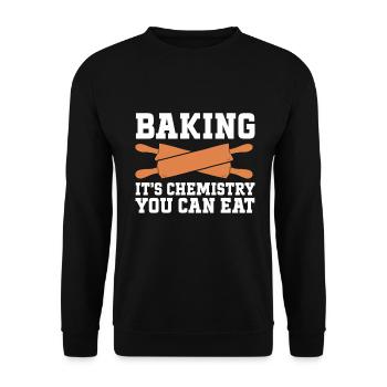 Baking Bakery Baker - Unisex Pullover - Schwarz - Vorne - Alina (178cm) & Michal (187cm)