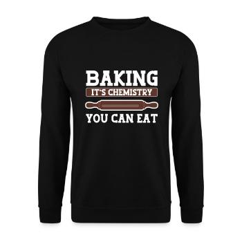 Baking Bakery Baker - Unisex Pullover - Schwarz - Vorne - Alina (178cm) & Michal (187cm)