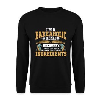 Baking Bakery Baker - Unisex Pullover - Schwarz - Vorne - Alina (178cm) & Michal (187cm)