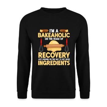 Boulangerie Boulangerie Boulanger - Sweat-shirt Unisexe - noir - Devant - Alina (178cm) & Michal (187cm)