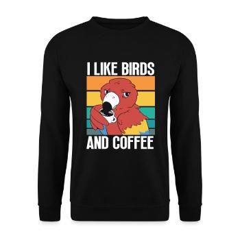 Bird Watching Cute Bird Lover - Unisex Sweatshirt - black - Front - Alina (178cm) & Michal (187cm)