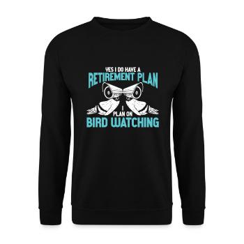 Bird Watching Cute Bird Lover - Unisex Sweatshirt - black - Front - Alina (178cm) & Michal (187cm)