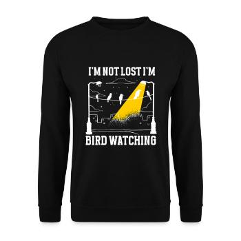 Bird Watching Cute Bird Lover - Unisex Sweatshirt - black - Front - Alina (178cm) & Michal (187cm)