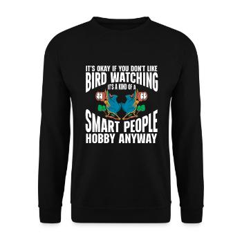 Bird Watching Cute Bird Lover - Unisex Sweatshirt - black - Front - Alina (178cm) & Michal (187cm)
