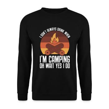 Camping Campfire Camper - Unisex Pullover - Schwarz - Vorne - Alina (178cm) & Michal (187cm)