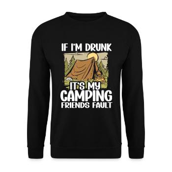 Camping Campfire Camper - Unisex Pullover - Schwarz - Vorne - Alina (178cm) & Michal (187cm)