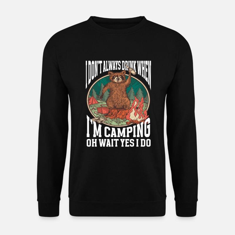 Camping Campfire Camper - Unisex Sweatshirt - black