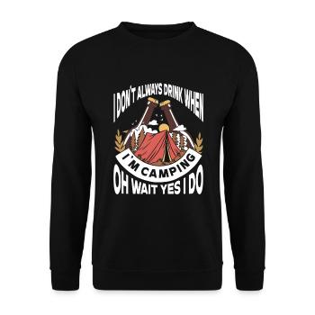 Camping Campfire Camper - Unisex Pullover - Schwarz - Vorne - Alina (178cm) & Michal (187cm)