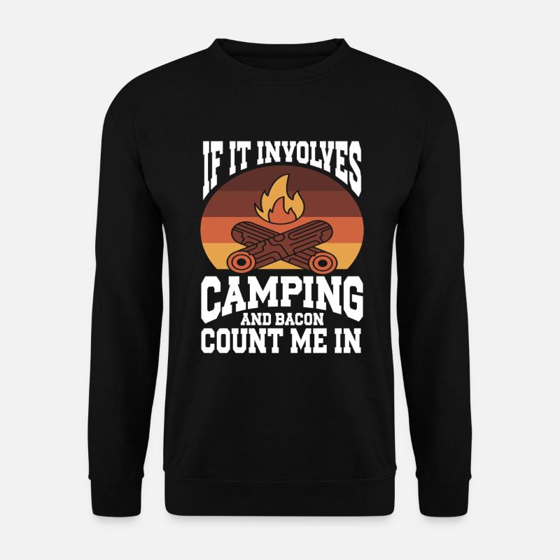 Camping Campfire Camper - Unisex Sweatshirt - black