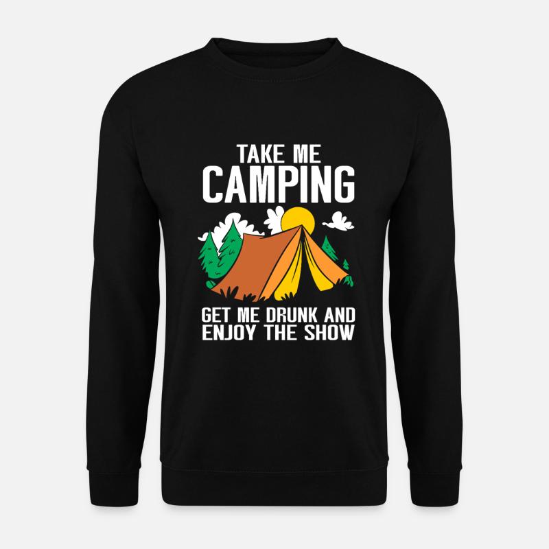 Camping Campfire Camper - Unisex Pullover - Schwarz