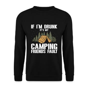 Camping Campfire Camper - Unisex Pullover - Schwarz - Vorne - Alina (178cm) & Michal (187cm)