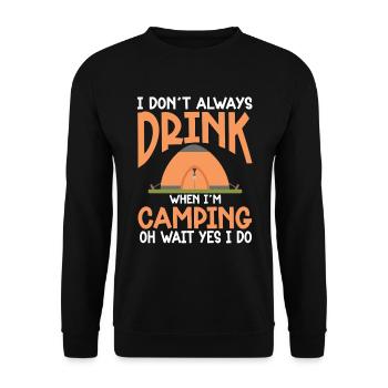 Camping Campfire Camper - Unisex Pullover - Schwarz - Vorne - Alina (178cm) & Michal (187cm)