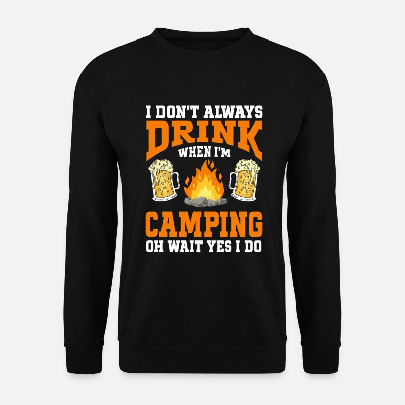 Camping Campfire Camper - Unisex Pullover - Schwarz