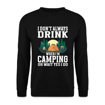 Camping Campfire Camper - Unisex Pullover - Schwarz - Vorne - Alina (178cm) & Michal (187cm)