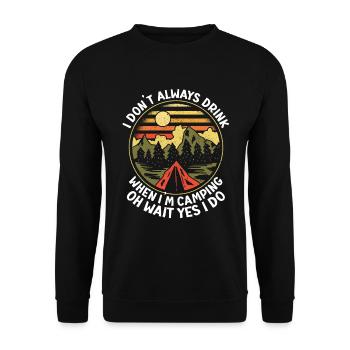 Camping Campfire Camper - Unisex Pullover - Schwarz - Vorne - Alina (178cm) & Michal (187cm)
