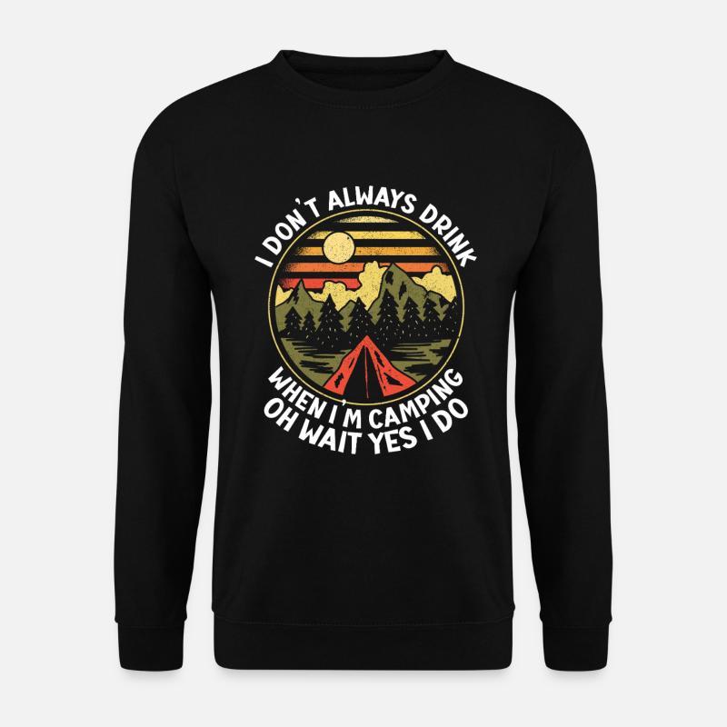 Camping Campfire Camper - Unisex Pullover - Schwarz
