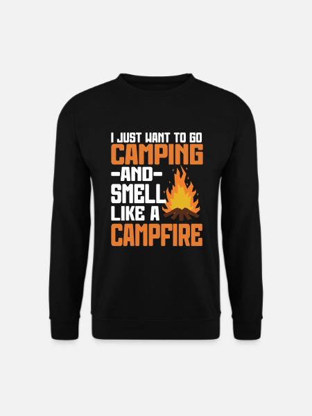 Camping Campfire Camper - Unisex Sweatshirt - black