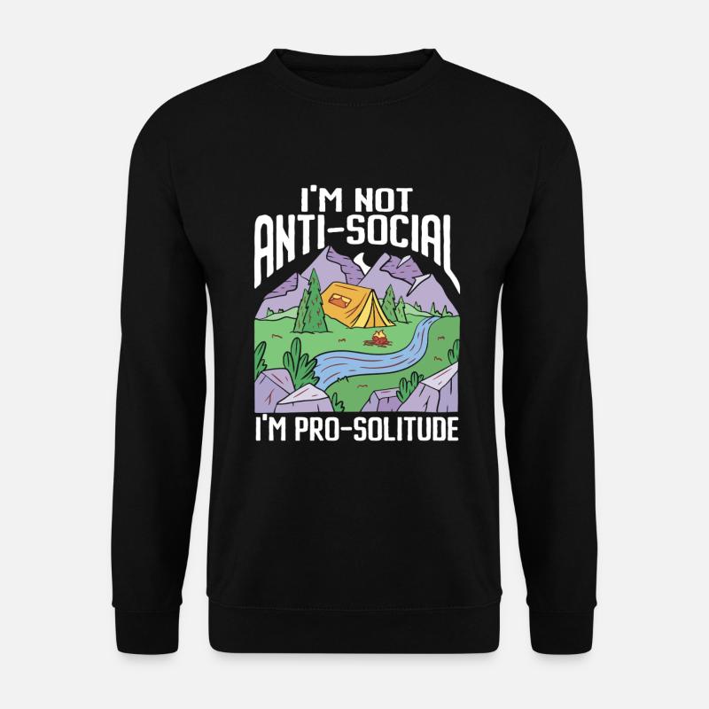 Camping Campfire Camper - Unisex Sweatshirt - black