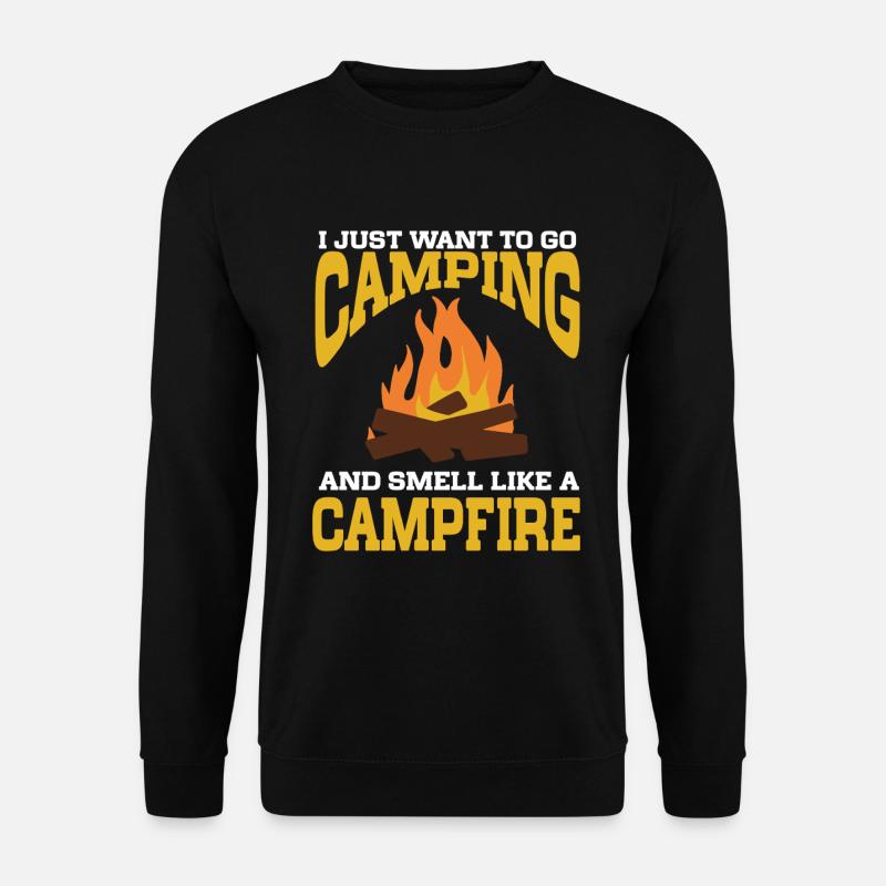 Camping Campfire Camper - Unisex Pullover - Schwarz