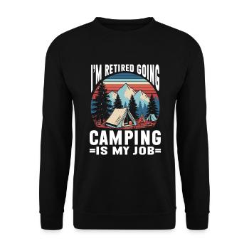 Camping Campfire Camper - Unisex Pullover - Schwarz - Vorne - Alina (178cm) & Michal (187cm)