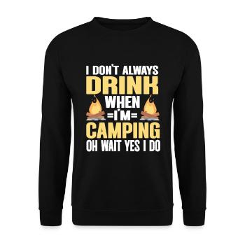 Camping Campfire Camper - Unisex Pullover - Schwarz - Vorne - Alina (178cm) & Michal (187cm)