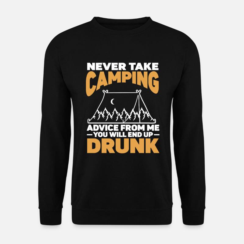 Camping Campfire Camper - Unisex Pullover - Schwarz